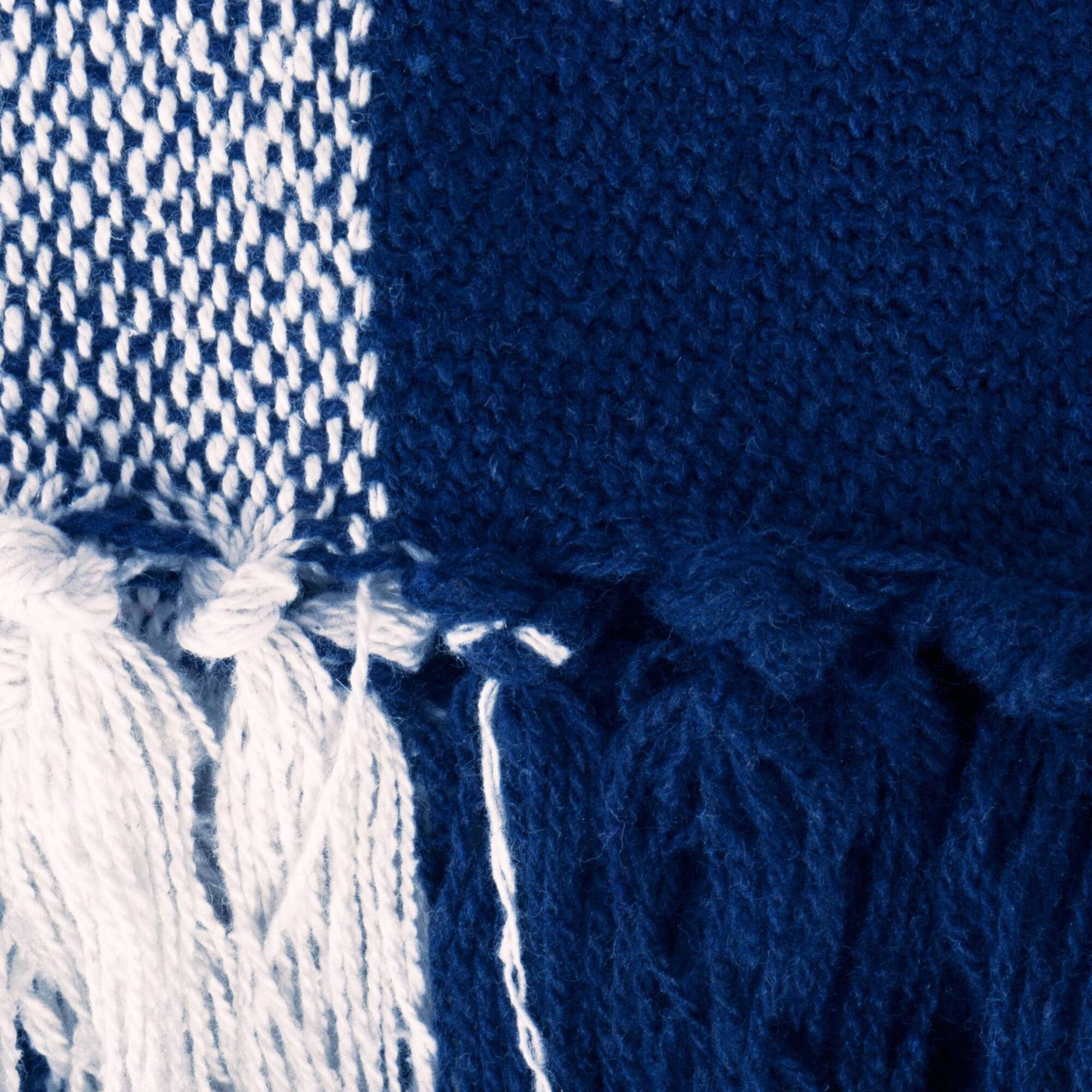 DII® Navy & Off-White Buffalo Check Throw